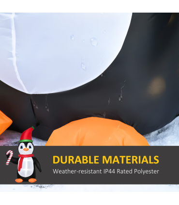 8ft Inflatable Christmas Penguin Holding Candy Cane Blow Up Outdoor Deco LED