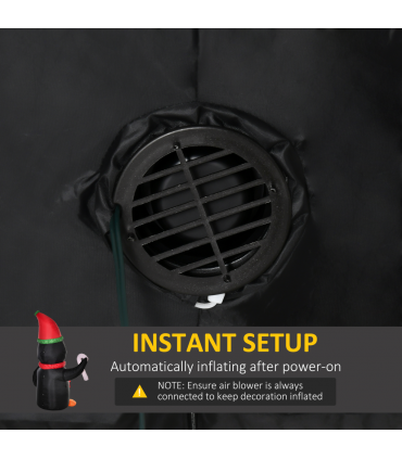 8ft Inflatable Christmas Penguin Holding Candy Cane Blow Up Outdoor Deco LED