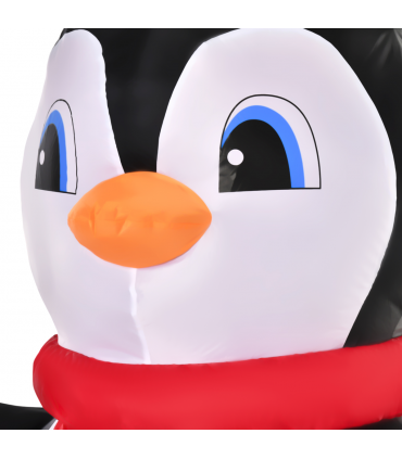 8ft Inflatable Christmas Penguin Holding Candy Cane Blow Up Outdoor Deco LED