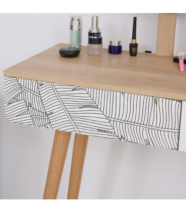 Wooden Nordic Dressing Table Brown/White
