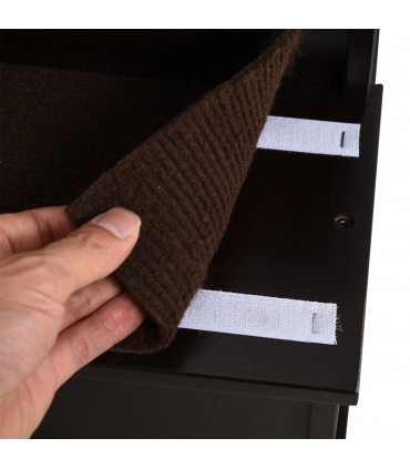 4-Step Wooden Pet Stair Steps with Soft Short Plush Cushions Dog Ladder for Bed