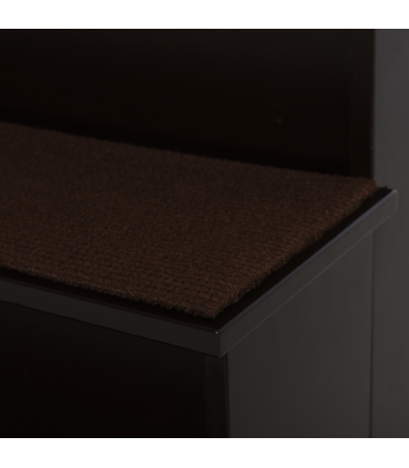 4-Step Wooden Pet Stair Steps with Soft Short Plush Cushions Dog Ladder for Bed