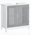 Modern Under Sink Cabinet with 2 Doors, Bathroom Vanity Unit, White