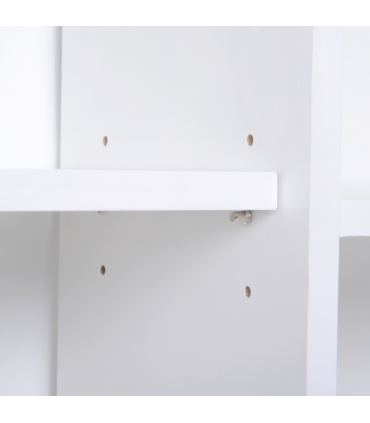 Free Standing Bookcase Shelves W/ Two Doors, 80L x 23.5W x 123Hcm-White