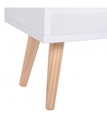 Free Standing Bookcase Shelves W/ Two Doors, 80L x 23.5W x 123Hcm-White