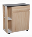 Kitchen Storage Trolley Cart Cupboard Rolling Island Shelves Cabinet Wheels