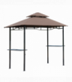 Outsunny 8ft Double-Tier Gazebo Grill Canopy Tent Shelter-Coffee