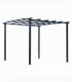 Outsunny 3x3 m Metal Pergola, 300Lx300Wx230H cm-Black