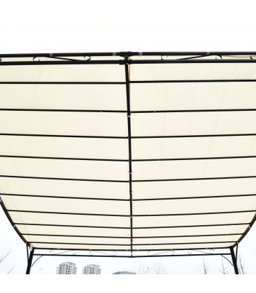 4 x 3 Meters Canopy Metal WallCream 4m 3m