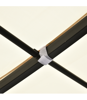 4 x 3 Meters Canopy Metal WallCream 4m 3m