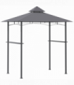 2.5M 8ft New Double-Tier BBQ Gazebo Grill Canopy Barbecue Grey
