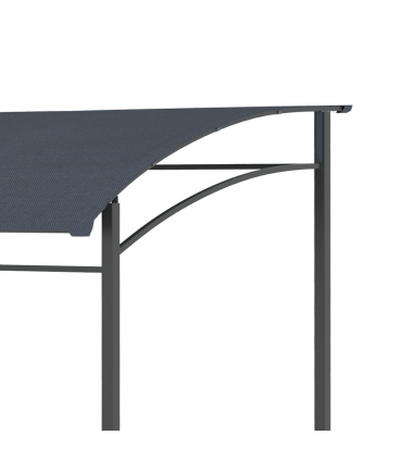 2M (7ft) BBQ Grill Gazebo Tent Garden Grill Metal Frame Grey