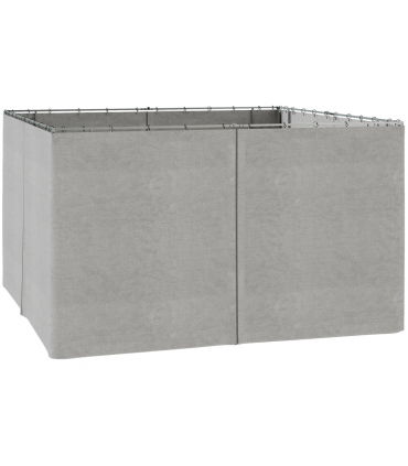 4Pk Gazebo Replacement Sidewalls Privacy Panel for Most 3 x 4m Light Grey
