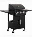 3 Burner Gas BBQ Grill Portable Barbecue Trolley Warming Rack Storage Cabinet