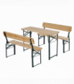 Outsunny 3 pcs Wooden Table Bench Set