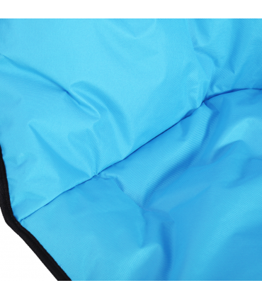 Folding Saucer Moon Chair, 80Lx80Wx75H cm, Metal Frame, 600D Oxford Cloth-Blue