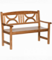 2-Seater Wooden Garden Bench Outdoor Patio Loveseat Natural