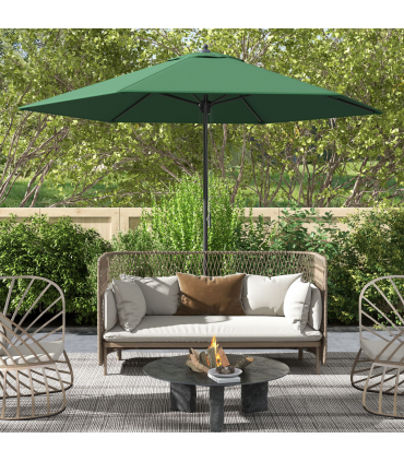 2.8m Patio Sun Umbrella Parasol Outdoor Green BASE NOT INCLUDED
