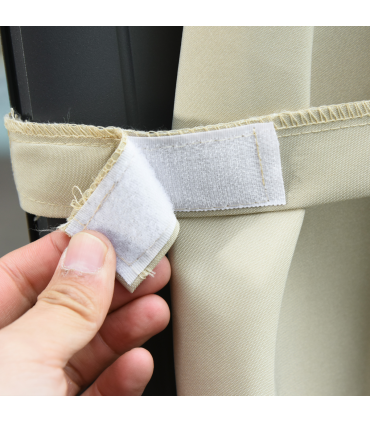 3m Cantilever Parasol Patio Umbrella with LED Solar Light Beige