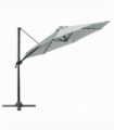 3m Cantilever Roma Parasol Patio Sun Umbrella with LED Solar Light, Grey