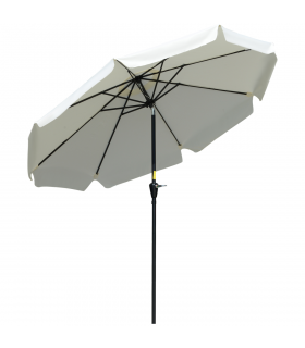 2.66m Patio Umbrella Parasol Outdoor Cream White