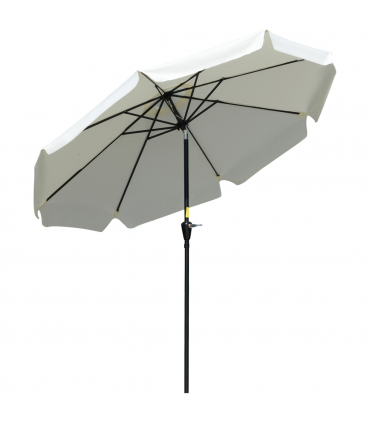 2.66m Patio Umbrella Parasol Outdoor Cream White