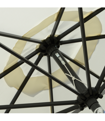 2.66m Patio Umbrella Parasol Outdoor Cream White
