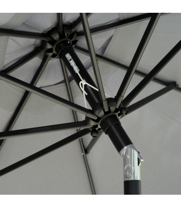 2.66m Patio Umbrella Garden Charcoal Grey