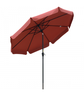 2.66m Patio Umbrella Garden Parasol Wine Red