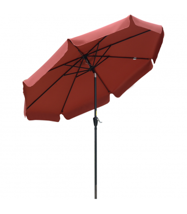 2.66m Patio Umbrella Garden Parasol Wine Red