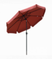 2.66m Patio Umbrella Garden Parasol Wine Red