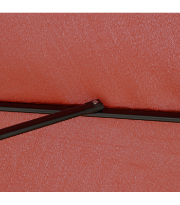 2.66m Patio Umbrella Garden Parasol Wine Red