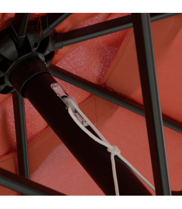 2.66m Patio Umbrella Garden Parasol Wine Red