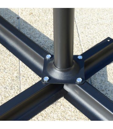 2.7m Banana Parasol Cantilever Crank Handle Wine Red