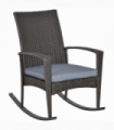 Outsunny PE Rattan Outdoor Garden Rocking Chair w/ Cushion Grey