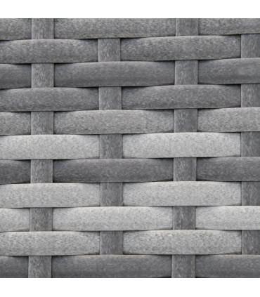 2 in 1 Rattan Folding Daybed Sofa Grey w/Cushion