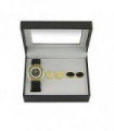 Time Design Gents Gold Analogue Watch & Two Pair Of Cufflinks TDX0713G30