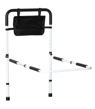 Adjustable Bed Assist Rail Grab Bar for Senior and Disabled White