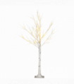 HOMCOM 4ft Artificial White Birch Tree Light  72 Warm White Pre-Lit LED Light