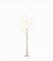 6ft Artificial White Birch Tree Light  96 Warm White Pre-Lit LED Light HOMCOM