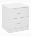 Bedside Table w/ 2 Drawers, Nightstand, Side Storage Cabinet Unit