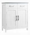 kleankin Freestanding Bathroom Cabinet with 2 Drawers 2 Doors Adjustable Shelf