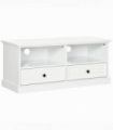 HOMCOM TV Stand with Drawers Shelves and Cable Management, for 45" TVs, White