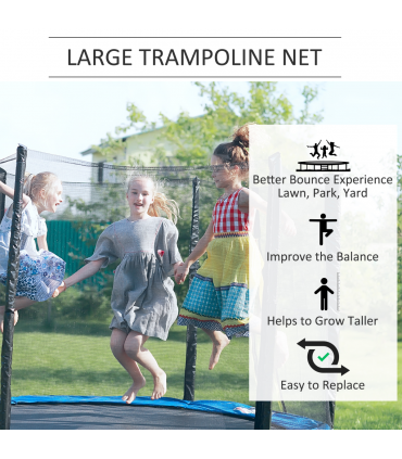 13FT Trampoline Replacement Spare Net Safety Enclosure Net Surround Net