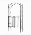 Metal Decorative Backyard Arch Gate Garden Arbor for Climbing Plants Outsunny