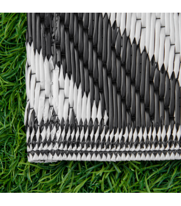 121x182cm Reversible Outdoor Rug Portable Plastic Straw RV  Outsunny