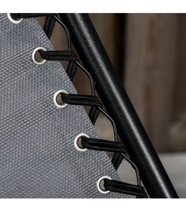 Folding Recliner Chair Outdoor Lounge Rocker Zero-Gravity Seat, Grey