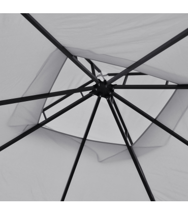 Gazebo Party Tent Canopy Sun Shade for Patio Garden Light Grey 3x3(m) Outsunny