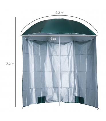 2.2M Fishing Umbrella Garden parasol Outdoor Sun Shelter Shade Canopy Outsunny