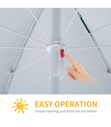 2.2M Fishing Umbrella Garden parasol Outdoor Sun Shelter Shade Canopy Outsunny